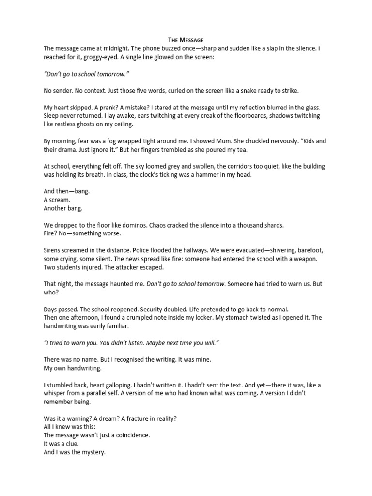 The Haunting Message of Warning | PDF