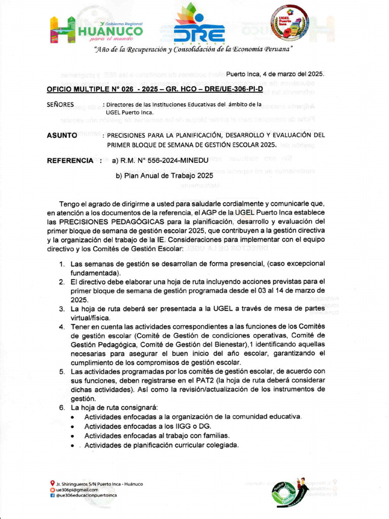 Segundo Bloque de Gestión Escolar 2025 | PDF | Plan de estudios ...