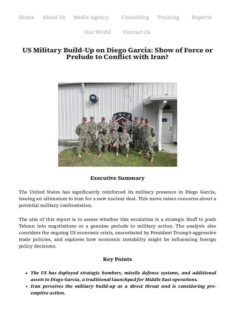 US Military Build-Up on Diego Garcia_ Risk Assessment | PDF | Iran ...