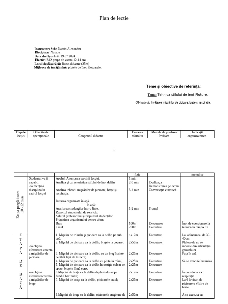 Plan de Lectie 2 | PDF