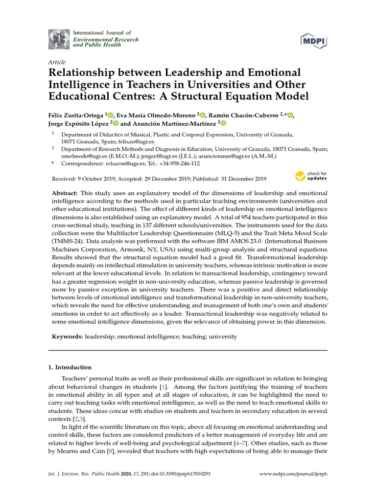 Leadership and Emotional Intelligence in Education | PDF | Leadership ...