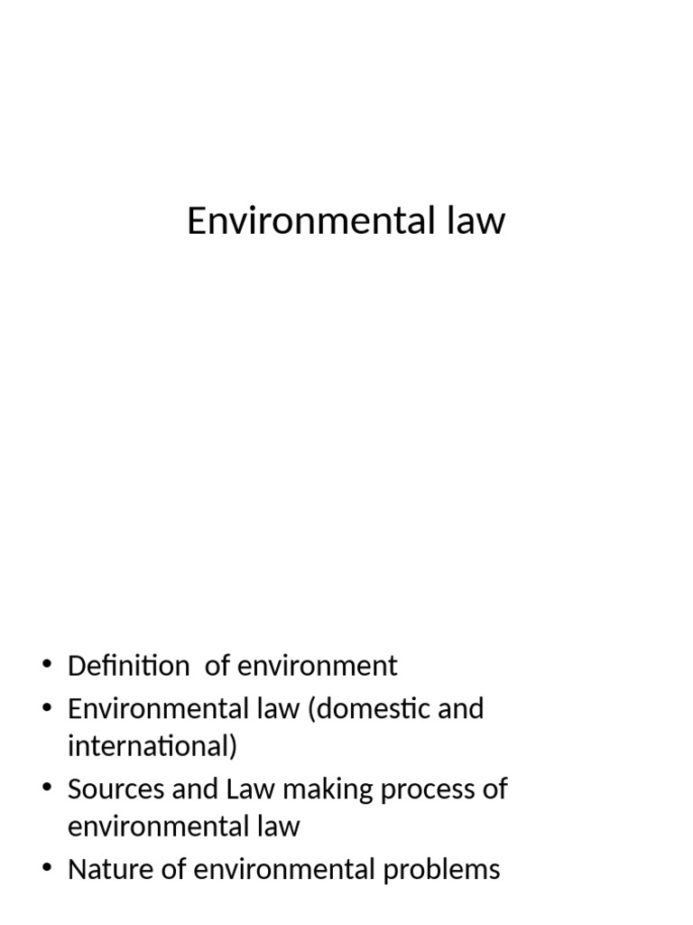 Overview of Environmental Law Principles | PDF | Sustainability ...