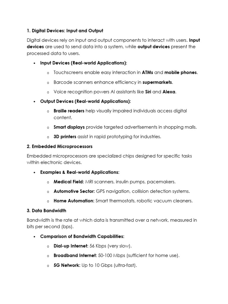 Digital Devices and Connectivity Explained | PDF | Data Compression ...