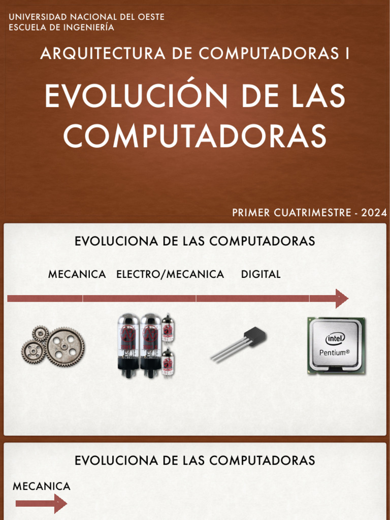 Evolución Histórica de las Computadoras | PDF | Hardware de la ...