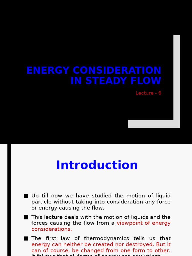 Energy Analysis in Fluid Flow | PDF | Fluid Dynamics | Force