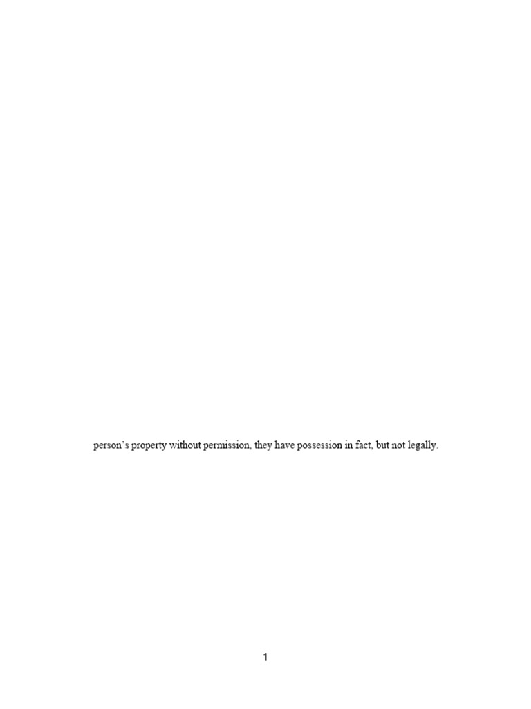 Understanding Types of Possession | PDF | Possession (Law) | Property