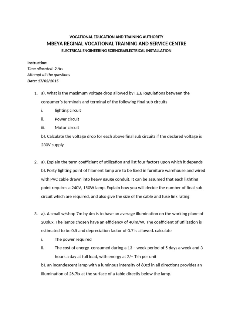 Electrical Installation Testing Guide | PDF | Capacitor | Inductance
