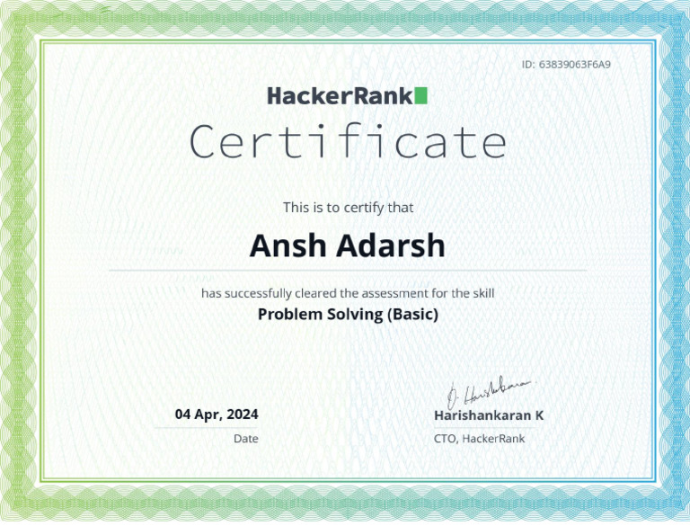 Problem Solving Basic Certificate | PDF