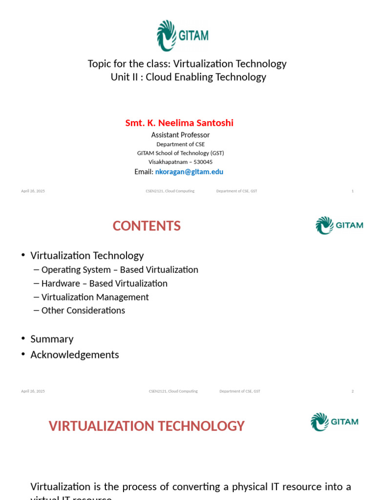 Virtualization Technology Overview | PDF | Virtualization | Operating ...