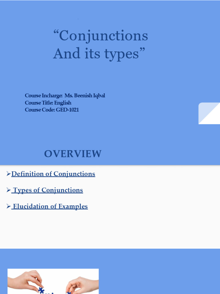 Conjunction | PDF | Semantic Units | Linguistics