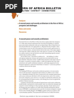 A Nascent Peace and Security Architecture in the Horn of Africa