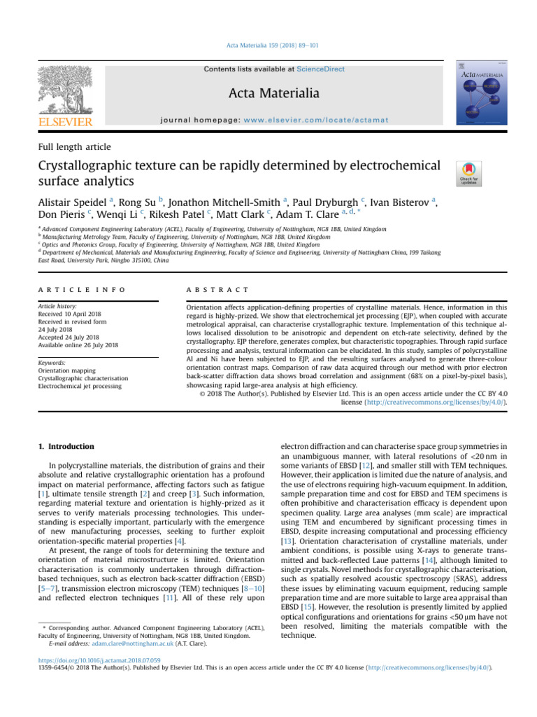 Rapid Crystallographic Texture Analysis | PDF | Topography | Gradient