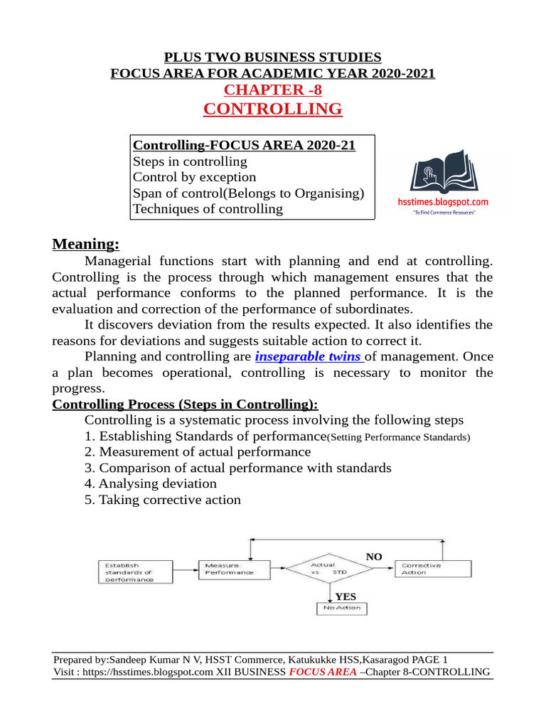 Controlling in Business Management | PDF | Revenue | Business