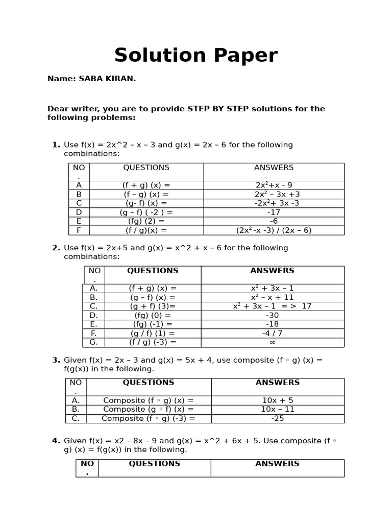 Solution Paper | PDF