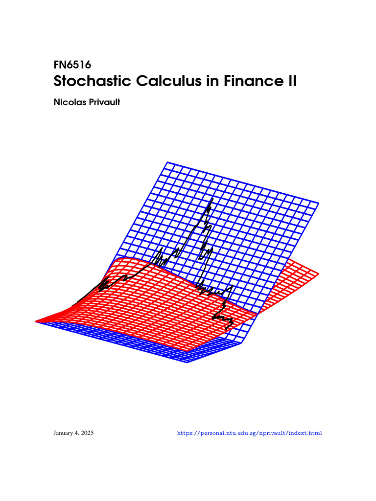 FN6516 Notes | PDF | Black–Scholes Model | Stochastic Process