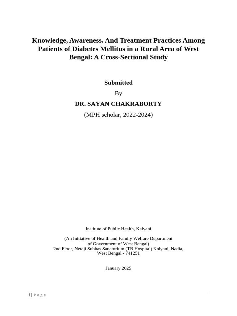 Knowledge, Awareness, And Treatment Practices Among Patients of ...