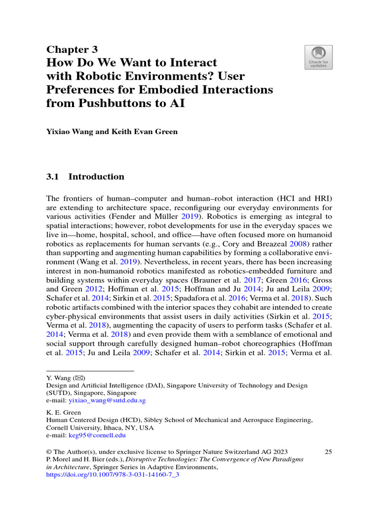 Picture of How Do We Want To Interact With Robotic Environments. | PDF | Artificial Intelligence ...