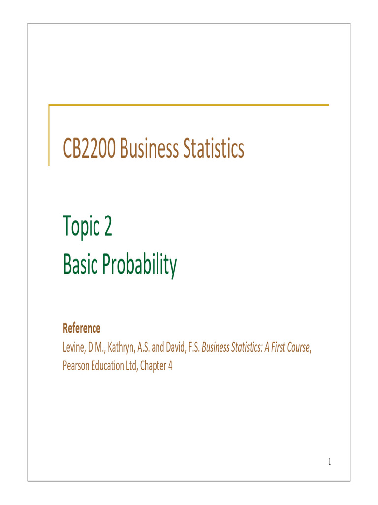 Basic Probability Concepts Explained | PDF | Probability | Sampling ...