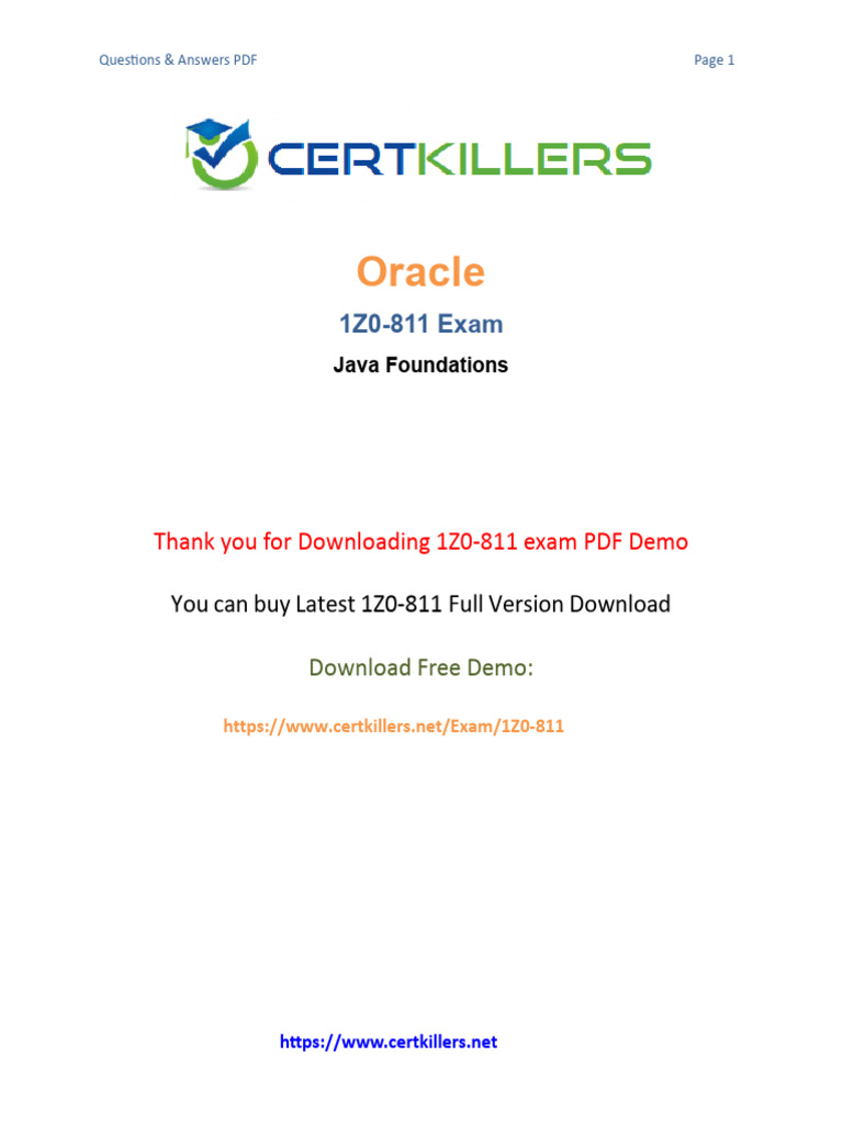 1Z0-811 | PDF | Java (Programming Language) | Computer