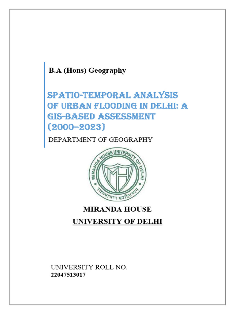 Causes of Urban Flooding in Delhi | PDF | Flood | Rain