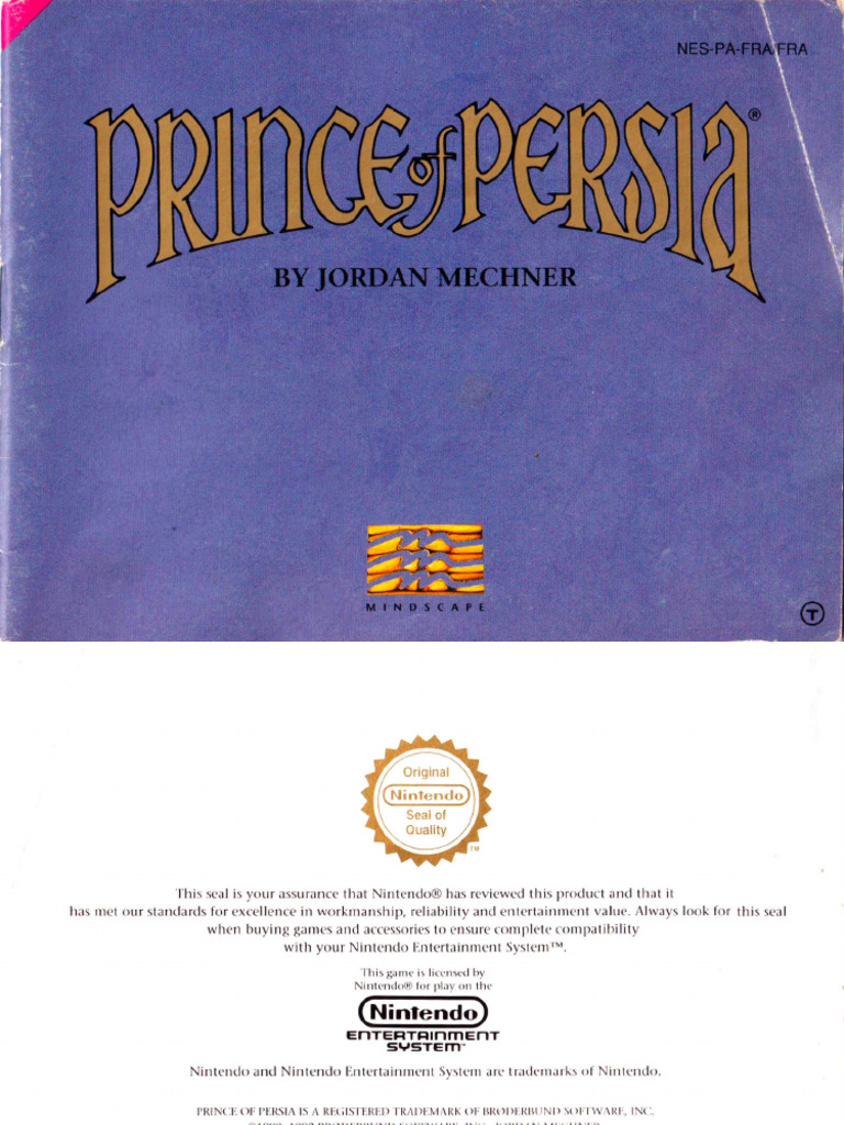 Prince of - Persia NES FR | PDF, image size:768x1024
