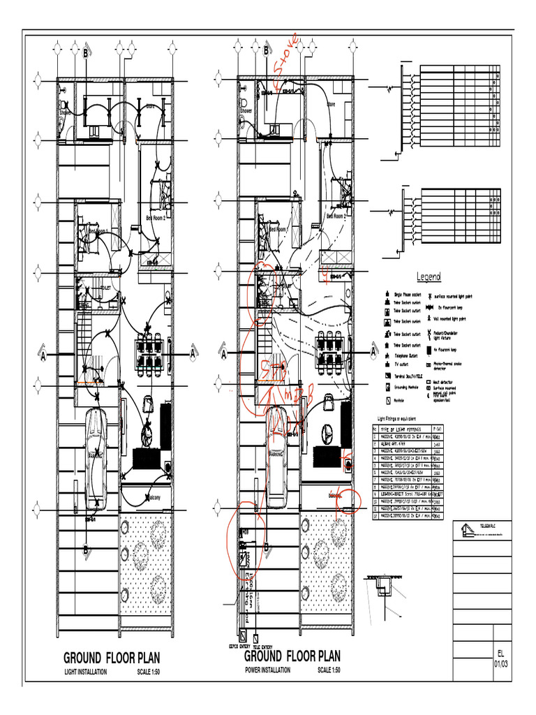 Residence Electrical Installation Plans | PDF | Building Engineering ...