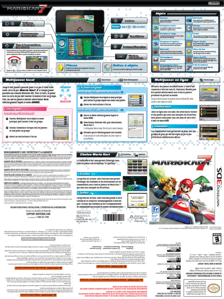 Instructions pour Mario Kart 7 en 3DS | PDF | Nintendo | Gaming