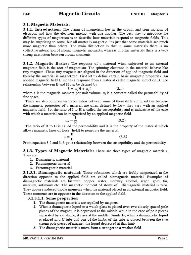 Types of Magnetic Materials Explained | PDF | Magnetism ...