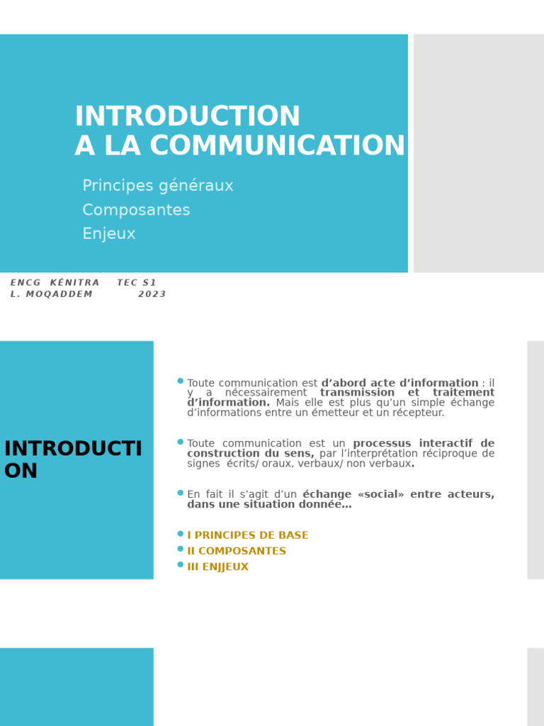 Principes de la communication efficace | PDF | la communication