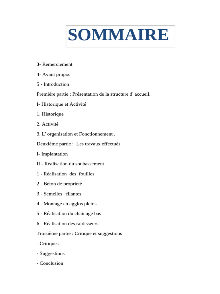 Rapport de stage en gros œuvre BTP | PDF | Business | Mortier (matériau)
