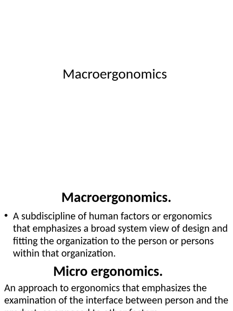 Understanding Macroergonomics Principles | PDF | Physical Therapy ...