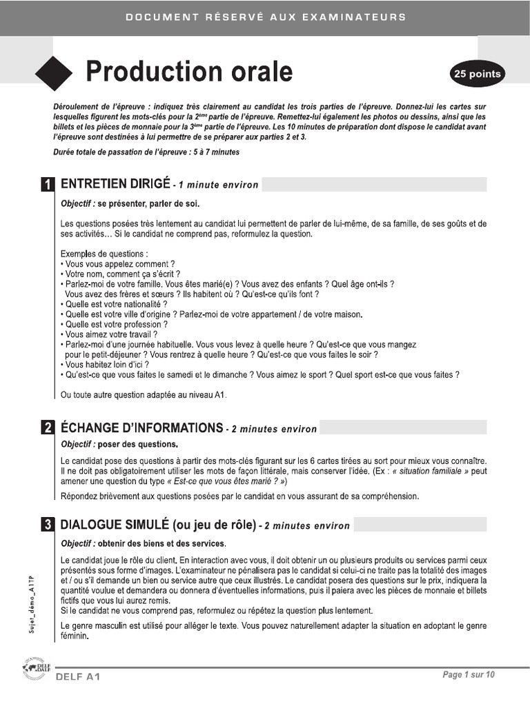 Suject ProductionOrale | PDF