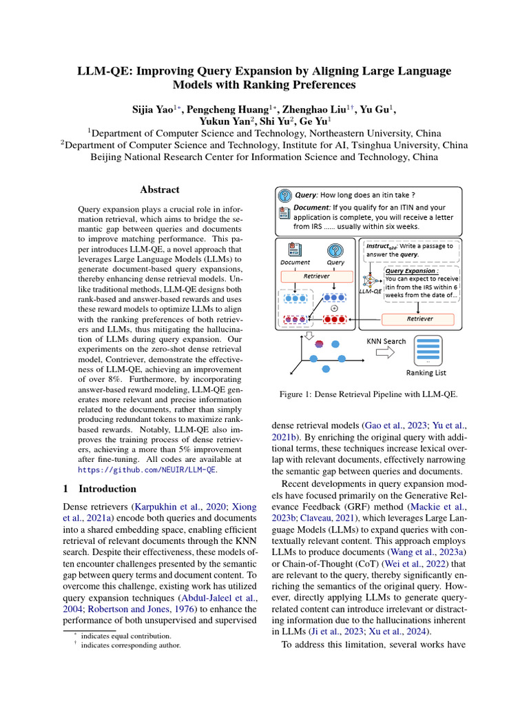 LLM-QE: Enhancing Query Expansion | PDF | Information Retrieval ...