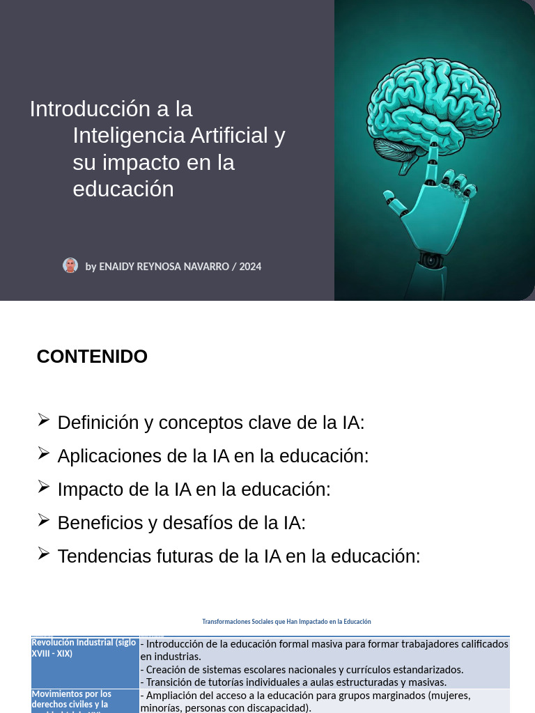 Impacto de la IA en la Educación | PDF | Inteligencia artificial ...