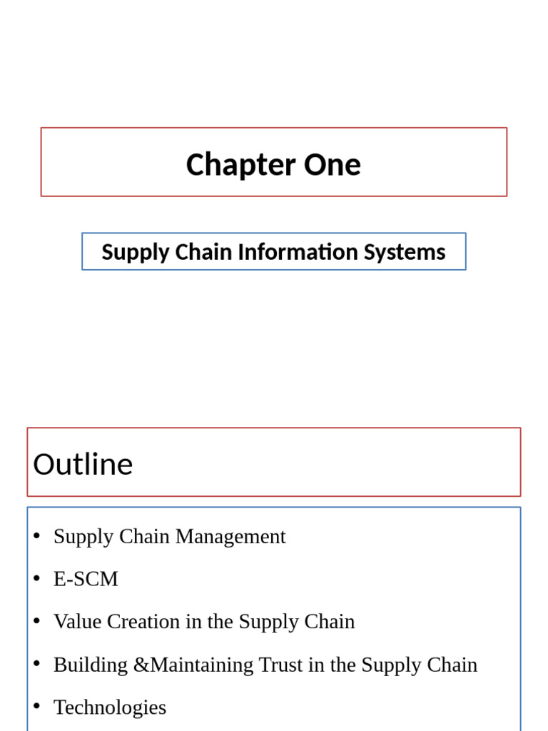 Supply Chain Information Systems Overview | PDF | Electronic Data ...