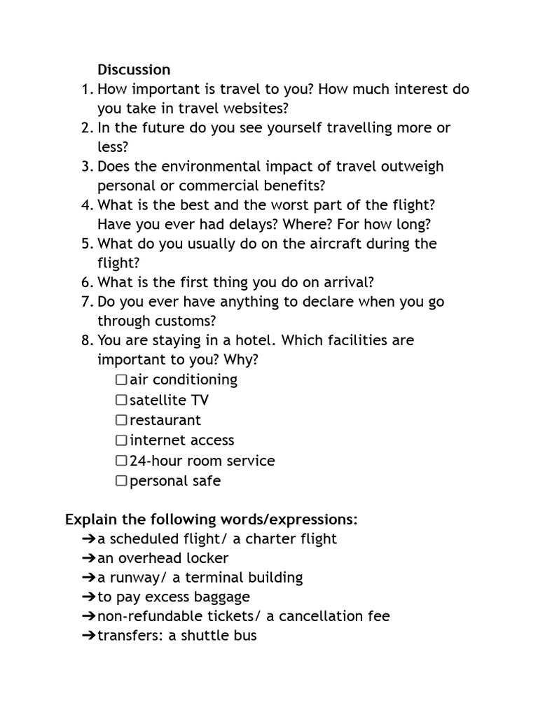 Travel Insights and Tips Discussion | PDF | Transport | Aviation