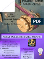 POLYMER BASED Solar Cells Carmen Thomas