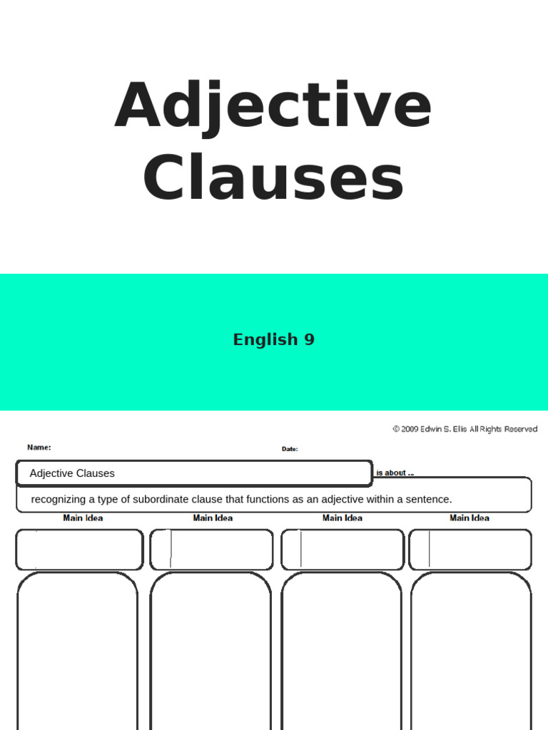 Understanding Adjective Clauses | PDF | Adjective | Clause