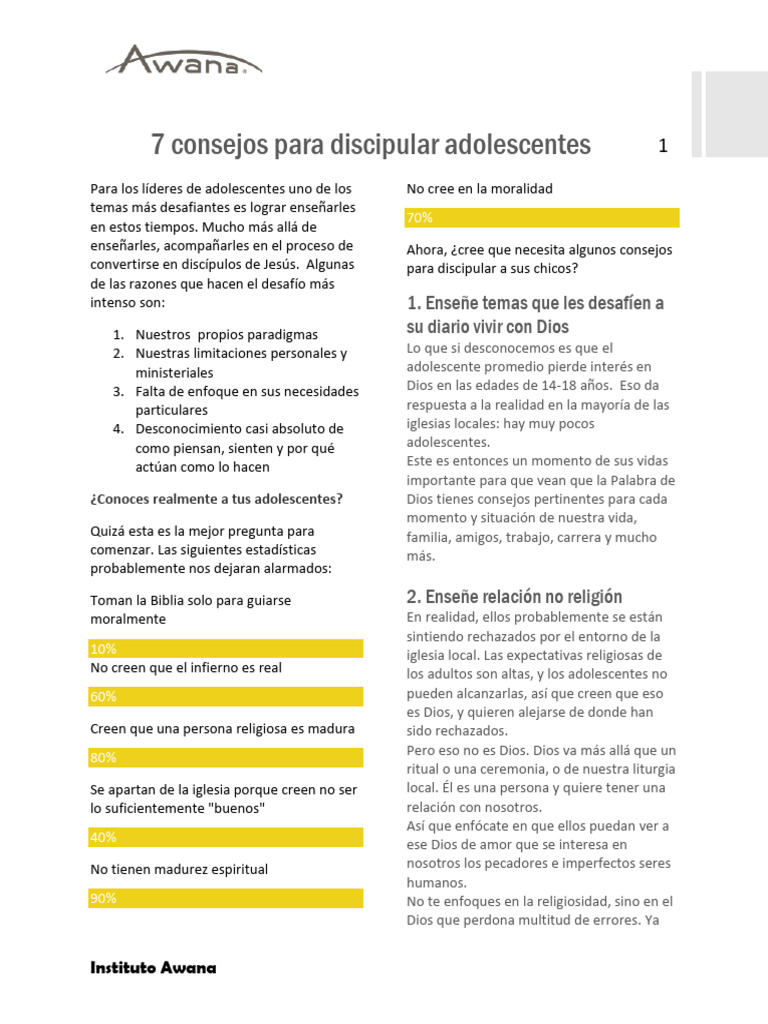Consejos para discipular adolescentes | PDF | Dios | Oración