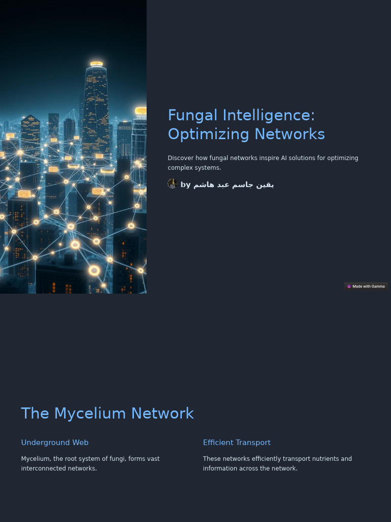 Fungal Intelligence for Network Optimization | PDF | Fungus ...