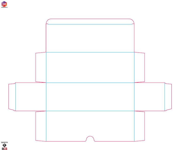 Shallow Box Template 25.5x8.2x8.8 cm | PDF