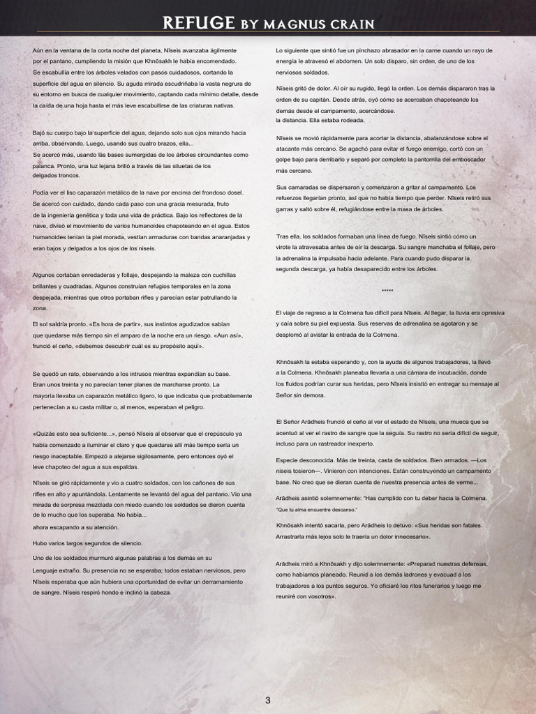 Traducción - GF - Refuge (Story + Mission) - 3 | PDF