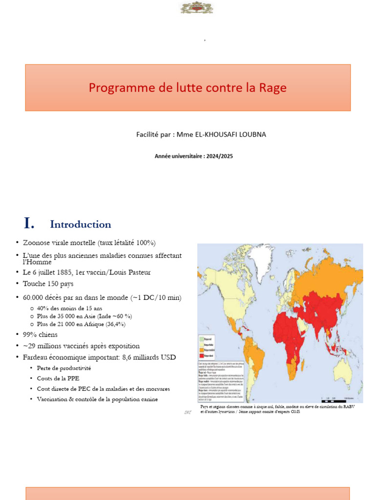 Programme national de lutte contre la rage | PDF | Rage (maladie ...