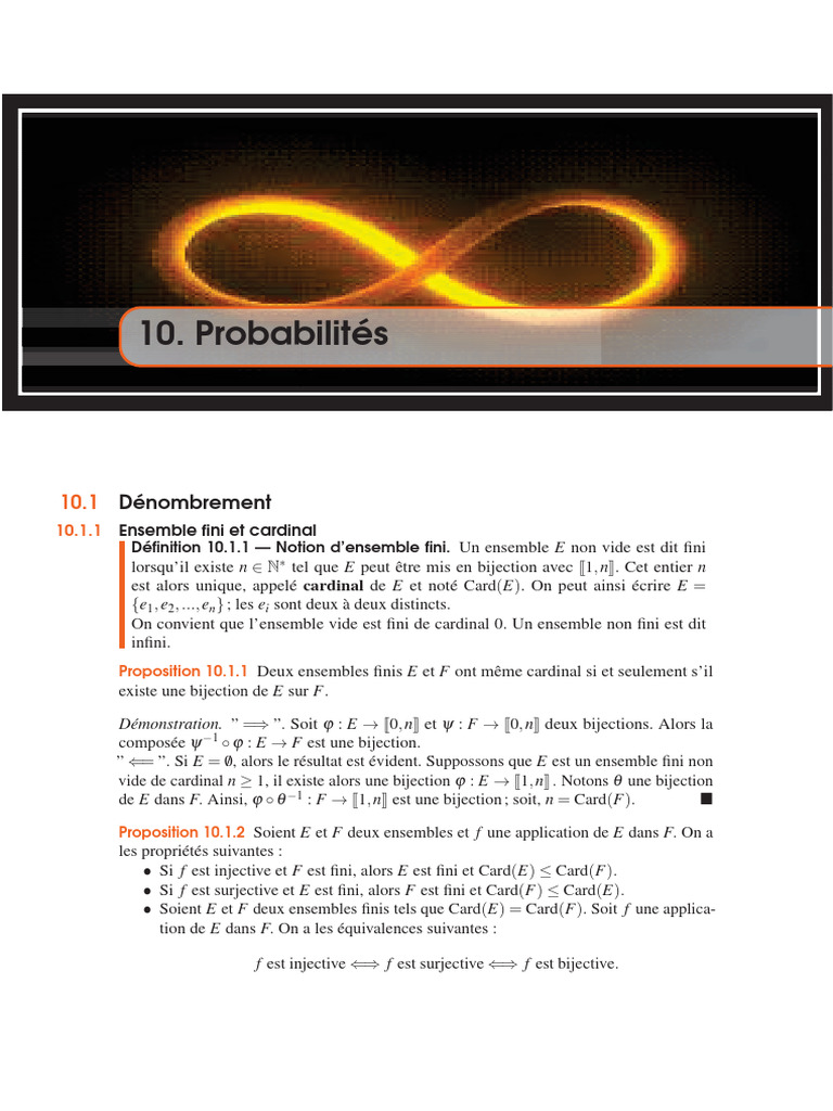 Cardinalité et Dénombrement en Probabilités | PDF | Variable aléatoire ...