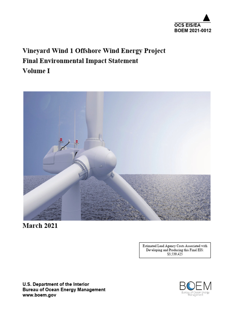 Vineyard Wind 1 Offshore Project EIS | PDF | National Environmental ...