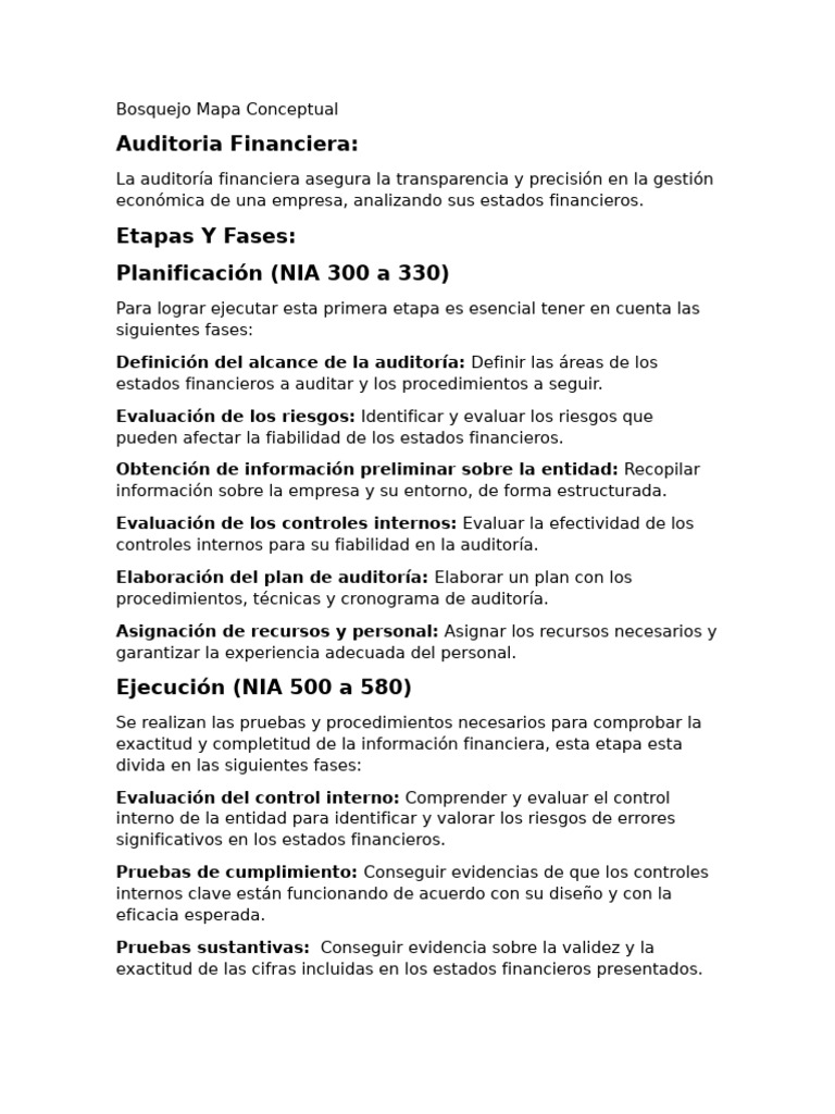 Etapas de la Auditoría Financiera | PDF | Auditoría | Contralor