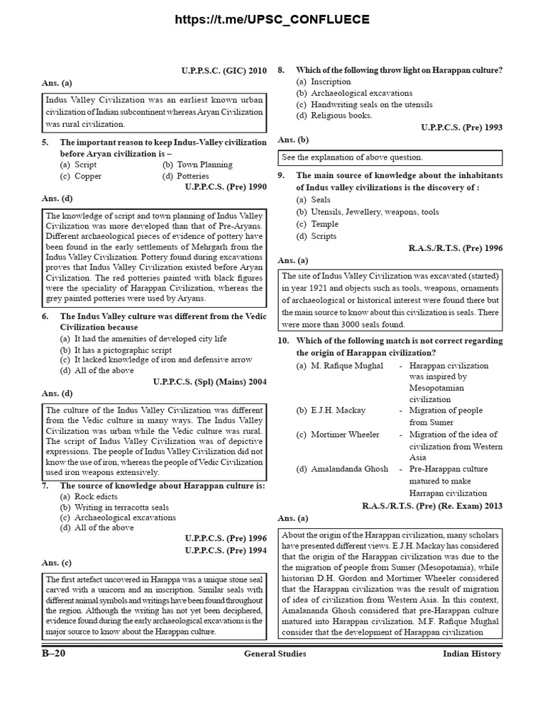 Indus Valley Civilization Insights | PDF