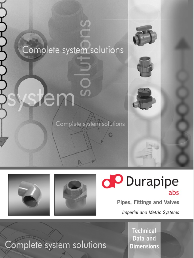 Durapipe ABS Pipe Catalogue | PDF | Pipe (Fluid Conveyance) | Valve