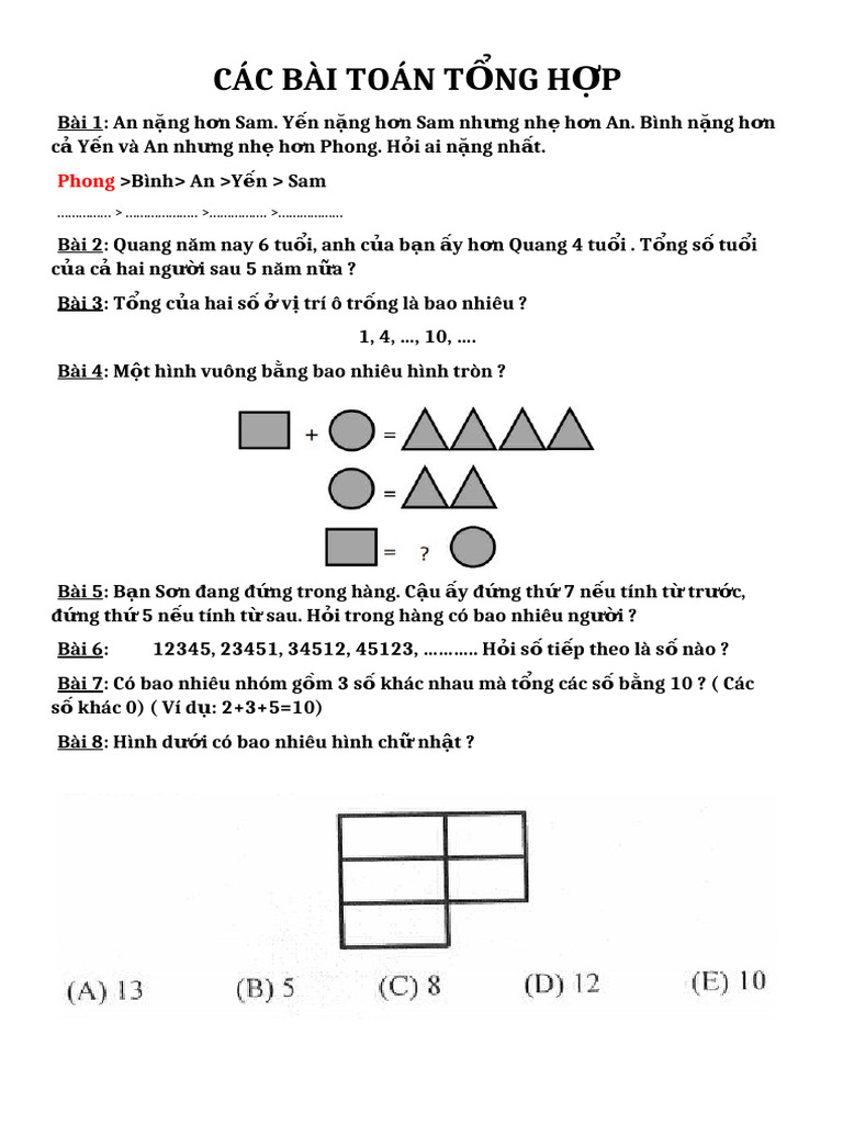 Bài Toán T NG H P | PDF