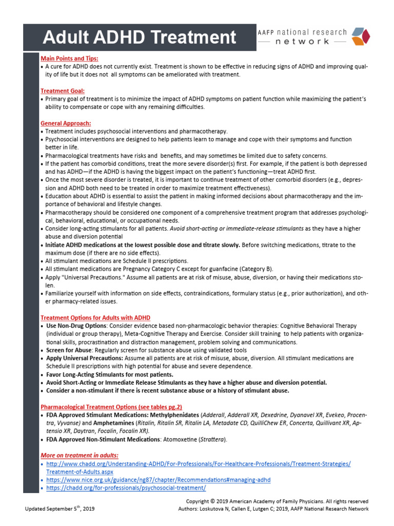 Adhd19 Physician Treatment Newsletter | PDF | Attention Deficit ...
